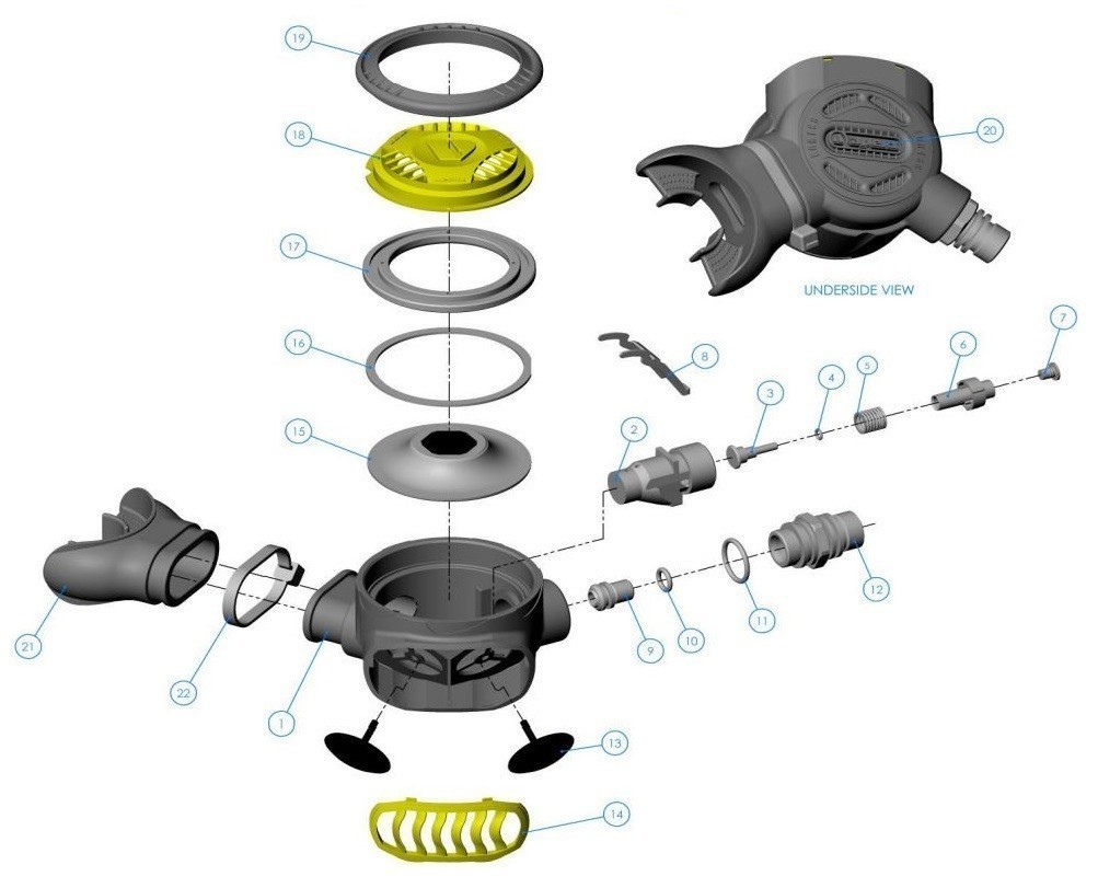 Apex EGRESS Octo Exploded View Diagram